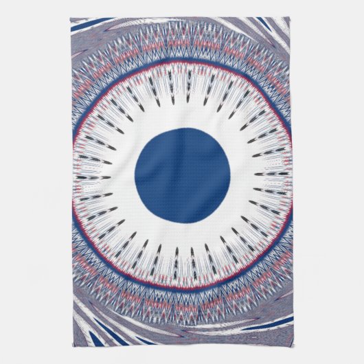 Chic-blauw Theedoek (Verticaal)