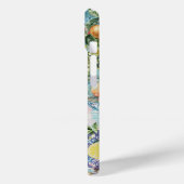 Chic blauw turquoise Siciliaanse citrus collage bl Case-Mate iPhone Case (Achterkant / Links)