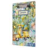 Chic blauw turquoise Siciliaanse citrus collage bl Klembord (Links)