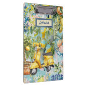 Chic blauw turquoise Siciliaanse citrus collage bl Klembord (Rechts)