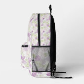 Chic Blauw Wit Bloemen Bedrukte Rugzak (Rechts)