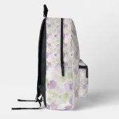 Chic Blauw Wit Bloemen Bedrukte Rugzak (Links)