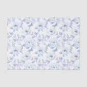 Chic Blauw Wit Bloemen Vrijgezellenfeest Tissuepapier