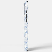 Chic Blauw Witte Bloemen Case-Mate iPhone Case (Achterkant / Links)