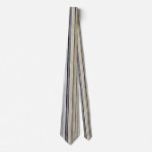 Chic Blauw Witte Strepen Stropdas (Voorkant)