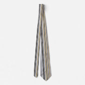 Chic Blauw Witte Strepen Stropdas (Achterkant)
