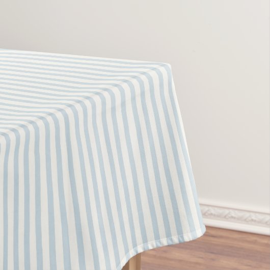 Chic Blauw Witte Strepen Tafelkleed (Voorbeeld)