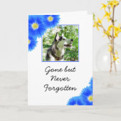 Chic Blauwe Bloemen Huisdier Foto Sympathie Kaart (Gele Bloem)