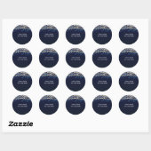 Chic blauwe bokeh nachthemel slingerlicht sticker (Vel)