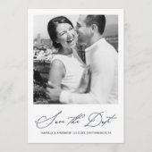 Chic Blauwe Foto Bewaar de Datum Save The Date (Voorkant)