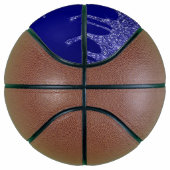 Chic Blauwe Glitter Drips Naam Team Nummer Jaar Basketbal (Rechts)