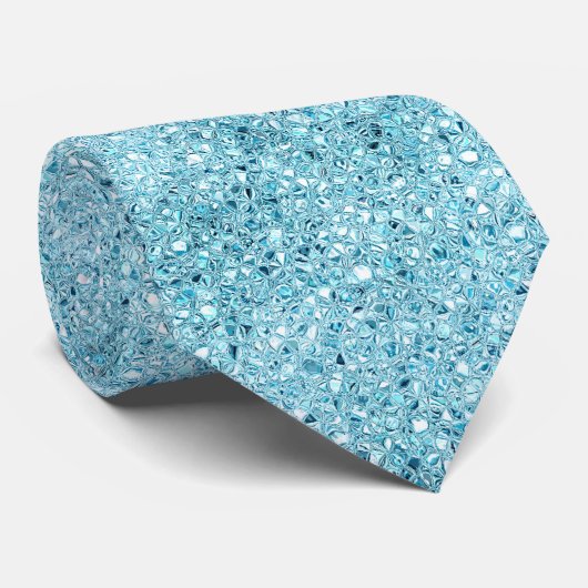 Chic blauwe glitter sprankelende bruiloft stropdas (Opgerold)