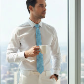 Chic blauwe glitter sprankelende bruiloft stropdas