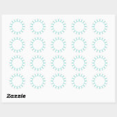 Chic  Blauwe Stripe Ronde Sticker (Vel)