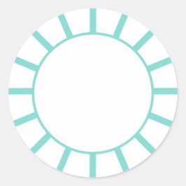 Chic Blauwe Stripe Ronde Sticker