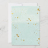 Chic Blauwgroen Blue Butterflies Bridesmaids Lunch Kaart (Achterkant)