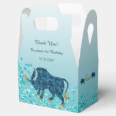 Chic Blauwgroen Blue Glitter Gold Taurus Zodiac Ve Bedankdoosjes (Geopend)