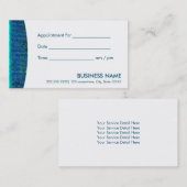 Chic Blauwgroen Blue Sequin Appointinder Afsprakenkaartje (Voorkant / Achterkant)