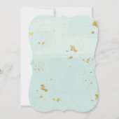 Chic Blauwgroen Blue Waterverf Butterfly Vrijgezel Kaart (Achterkant)