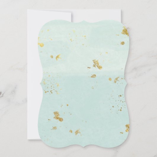 Chic Blauwgroen Blue Waterverf Butterfly Vrijgezel Kaart (Achterkant)