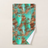 Chic Blauwgroen Copper Boho Bad Handdoek (Handdoek)