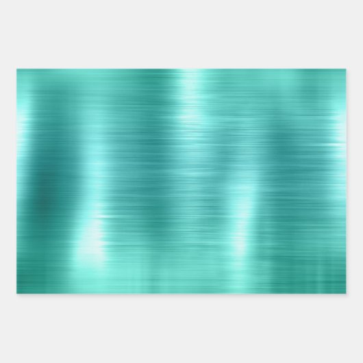 Chic Blauwgroen Copper Boho Inpakpapier Vel (Voorkant 3)