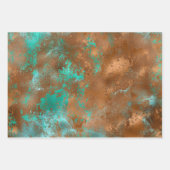Chic Blauwgroen Copper Boho Inpakpapier Vel (Voorkant 2)