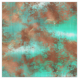 Chic Blauwgroen Copper Boho Stof