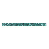 Chic Blauwgroen Faux Glitter Satijnen Lint (Voorkant)