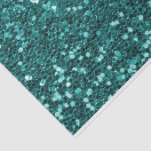 Chic Blauwgroen Faux Glitter Tissuepapier (Detail)