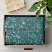 Chic Blauwgroen Faux Glitter Tissuepapier (Geschenk)