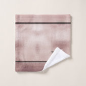 Chic Blauwgroen geborsteld metaal Monogrammed Eleg Bad Handdoek (Wasdoekje)