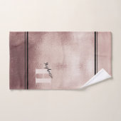 Chic Blauwgroen geborsteld metaal Monogrammed Eleg Bad Handdoek (Handdoek)