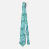 Chic blauwgroen glitter sparkle bruiloft stropdas (Voorkant)