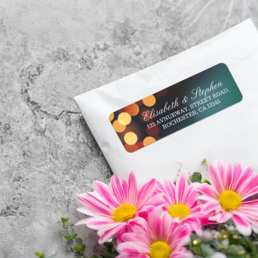 Chic Blauwgroen Gold Bokeh Glitter String Lights W Etiket