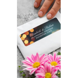 Chic Blauwgroen Gold Bokeh Glitter String Lights W Etiket