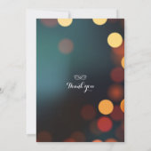 Chic Blauwgroen Gold Bokeh Glitter String Lights W Kaart (Achterkant)