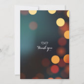 Chic Blauwgroen Gold Bokeh Glitter String Lights W Kaart (Achterkant)