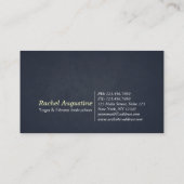 Chic Blauwgroen Gold Lotus YOGA Instructor Loyalty (Achterkant)