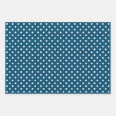 Chic Blauwgroen Light Blue White Polka Dots Patter Inpakpapier Vel (Voorkant 3)