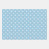 Chic Blauwgroen Light Blue White Polka Dots Patter Inpakpapier Vel (Voorkant)