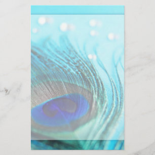 Chic Blauwgroen Peacock Jewels Briefpapier