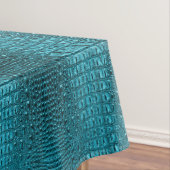 chic blauwgroen turquoise alligator print aqua bla tafelkleed (Voorbeeld)