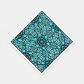 Chic Blauwgroen Turquoise Retro Oriental Mosaic Pa Servet (Hoek)