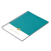 Chic Blauwgroen White Gold - op maat Notitieboek (Linkerzijde)