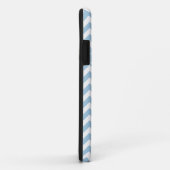 Chic Bleek Blue en White Chevrons Pattern Case-Mate iPhone Case (Achterkant/rechts)