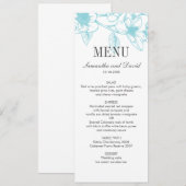 Chic Bleek Blue Magnolia Flowers Weddenschap Kaart (Voorkant / Achterkant)