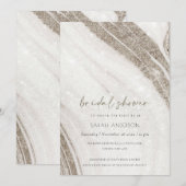 Chic Bleek Gold Marble Agate Vrijgezellenfeest nod Bedankkaart (Voorkant / Achterkant)