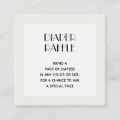 Chic Bleek Green Baby shower Diaper Raffle Informatiekaartje (Voorkant)