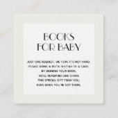 Chic Bleek Green Gender Neutral Baby Book Request Informatiekaartje (Voorkant)